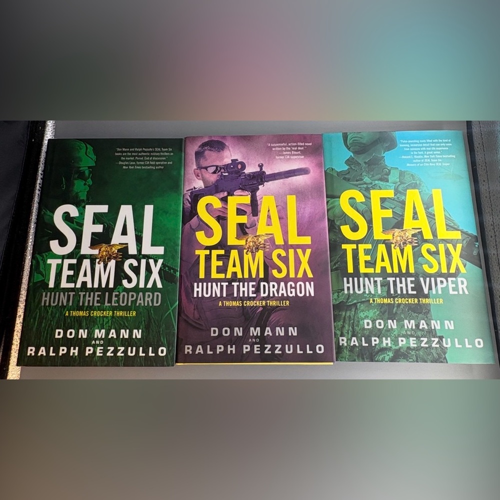 Seal Team Six Author Signed Don Mann Hardcovers Lot of 3